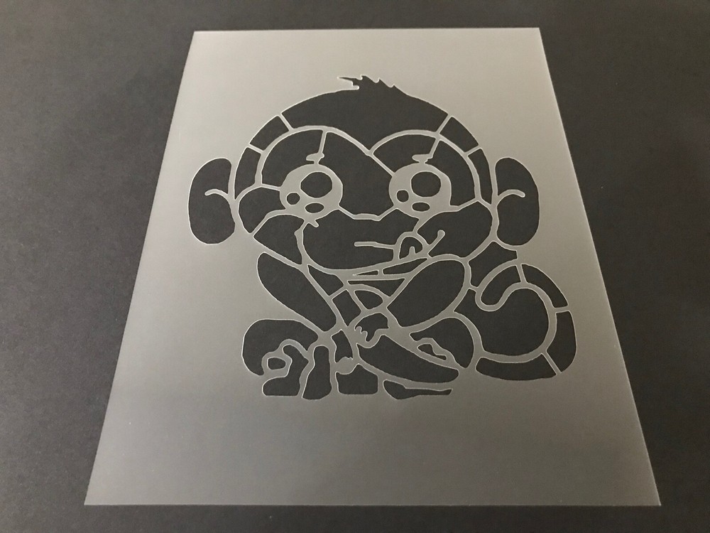 Monkey #2 Stencil 10mm or 7mm Thick, Ape, Monkeys, Jungle, Chimpanzee