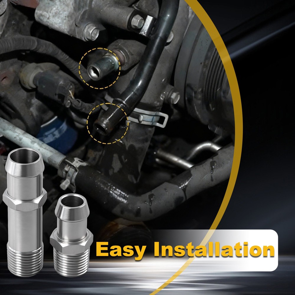 3/4" Water Pump Fitting & 5/8" Intake Fitting for Chevy Ford Chrysler