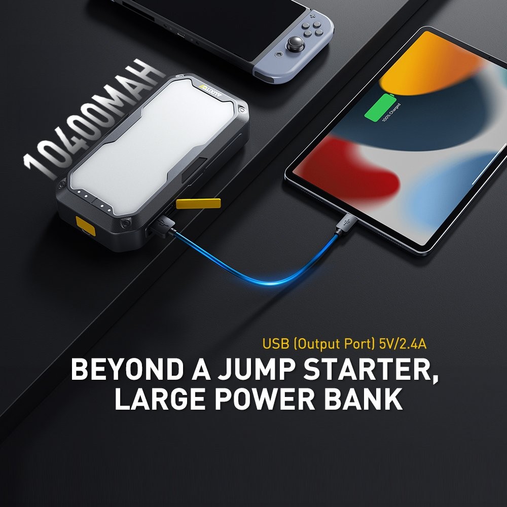 For 10400mAh Multi-function 12V Emergency Start Power Supply Car Backup Starter