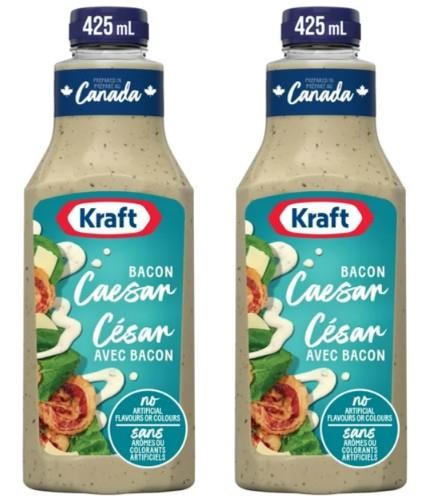 Kraft Bacon Caesar Salad Dressing, 425ml (2 Pack)