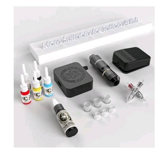 Tattoo Kit Wormhole Rotary Practice Machine Great For Beginners Full Kit!