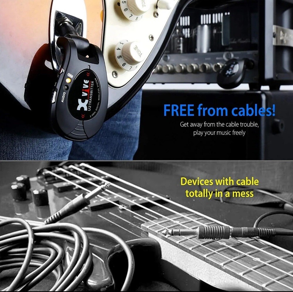 Xvive U2 Wireless System for Electric Guitars - Silver