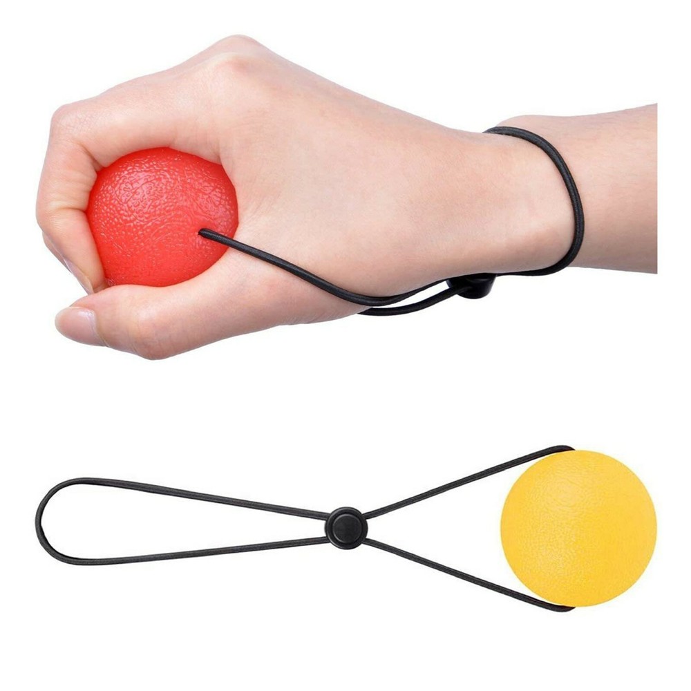 AdorePro Secure Stress Ball On A String 2 Squeeze Balls Hand Grip Therapy Relief
