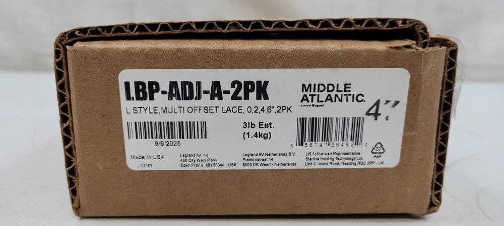 Middle Atlantic LBP-ADJ-A-2PK Adjustable Horizontal Lace - 2 pack