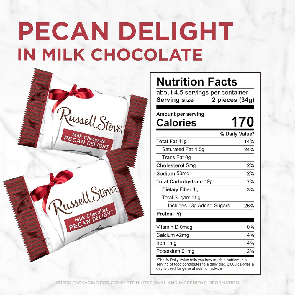 Milk Chocolate Pecan Delight Candy Gift Bag, 5.4 Oz.