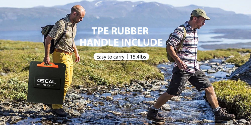 Blackview Oscal PM200 200W Foldable Solar Panel, Adjustable Kickstand, ≥22% SCE