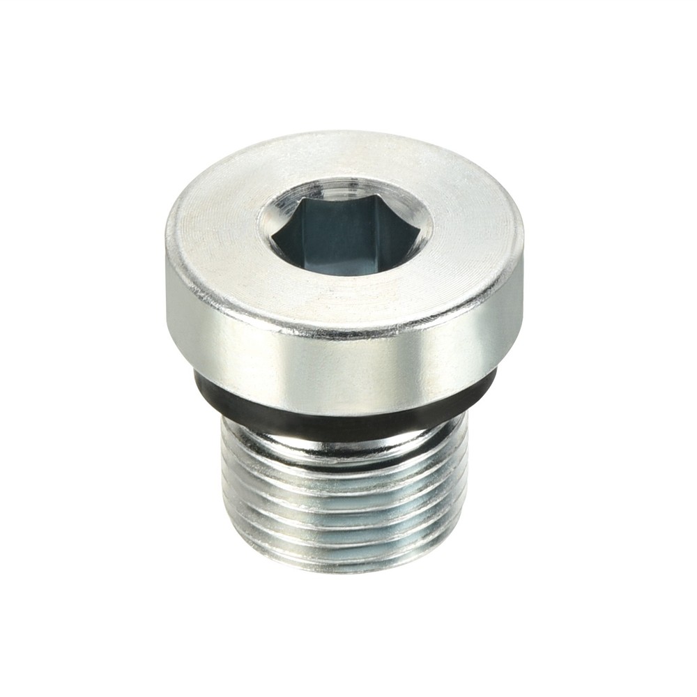 M12 x 1 Male Thread Internal Hex Head Socket Pipe Fitting Plug (Silver)