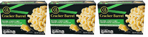 Cracker Barrel Macaroni & Cheese Dinner Sharp White Cheddar 3 Pack