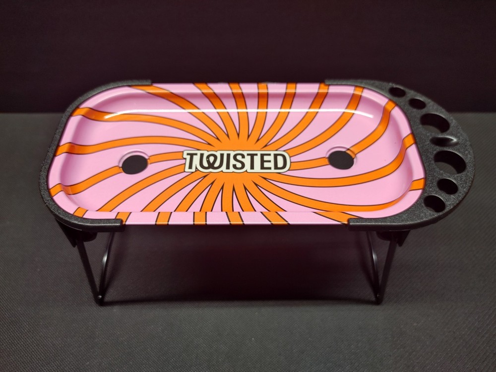 Twisted Rolling Tray with Cone Loader Foldable Stand Pre Roll Machine New!