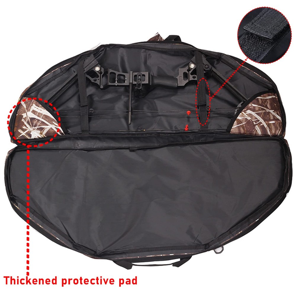 Lightweight Soft Compound Bow Case with Pockets, 600D Water-Resistant Archery...