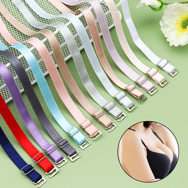 Basic Solid Color Bra Straps Adjustable 36cm Length for Women Underwear