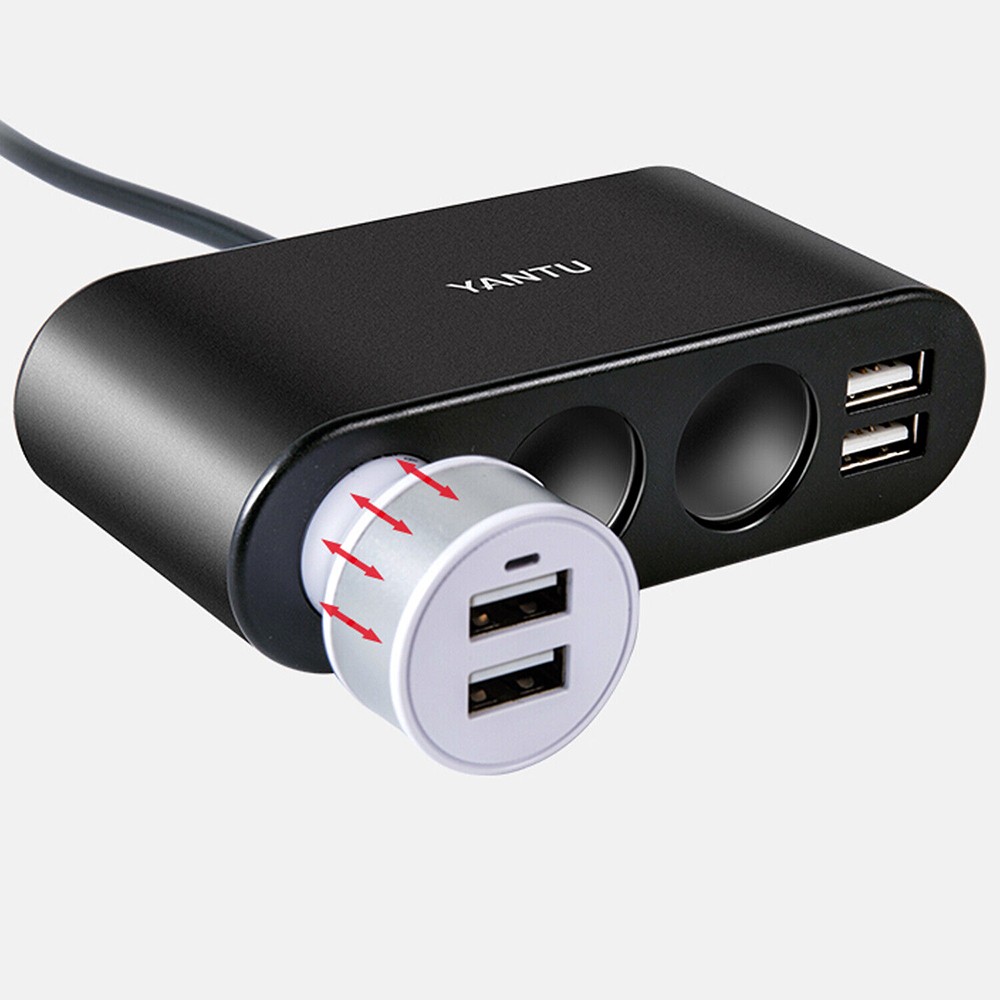 3 Way Multi Car Cigarette Lighter Socket Extension Splitter USB Charger DC 12V