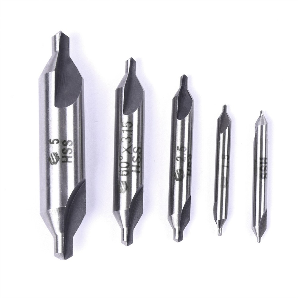 10Pcs 60 Degree Countersink Double Ended Center Drill Bits HSS Machining Tools