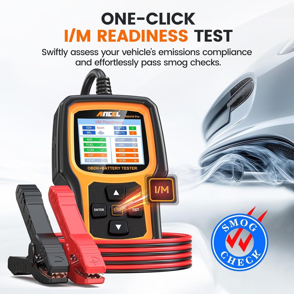 ANCEL AD410 PRO Battery Tester & OBD2 Scanner Auto Code Reader Diagnostic Tool