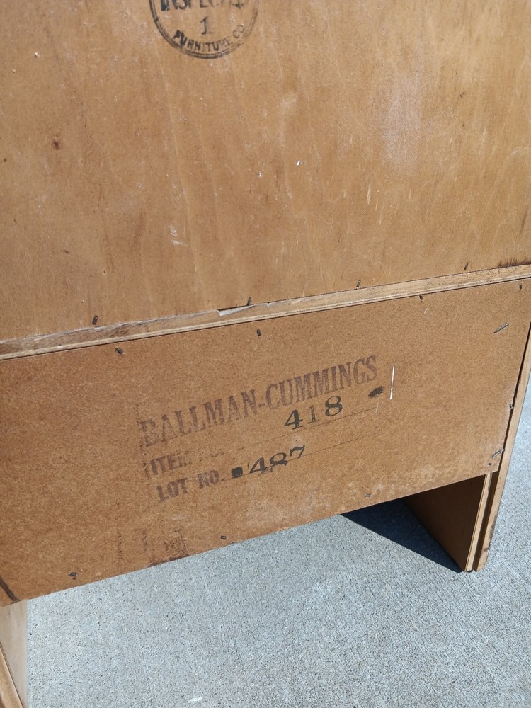 Walnut Veneer Ballman Cummings Step-End Nightstand or End Table