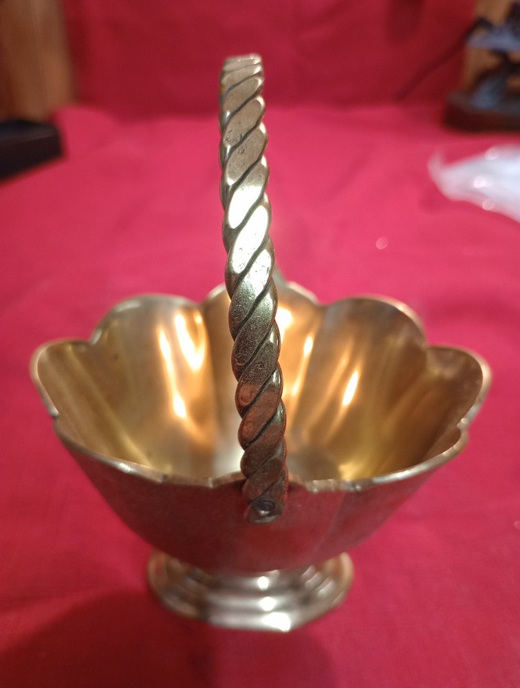 Vintage 6" Hampton Brass Basket