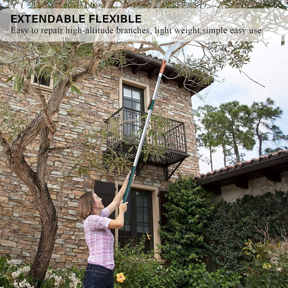 Tree Pruner Pole Saw Manual Extendable Long Tree Pruner Extendable，Pole Pruni...