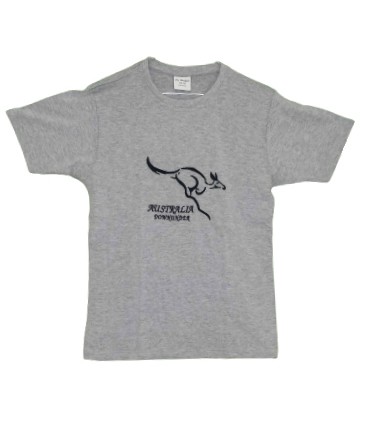 Leaping Kangaroo Downunder T-Shirt [Colour: Grey] [Size: M - Medium]