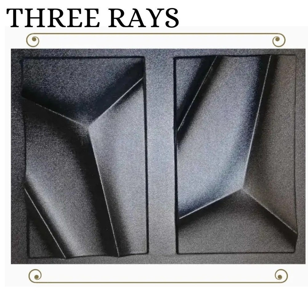 Mold For 3D Panel THREE RAYS Molds Plaster Wall Art Decor ABS Plastic Form