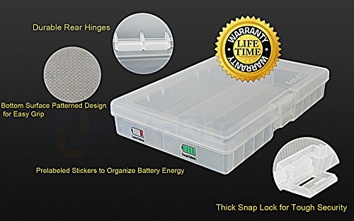 AA AAA Battery Storage Box, Rechargeable Battery Storage Case Battery Holder