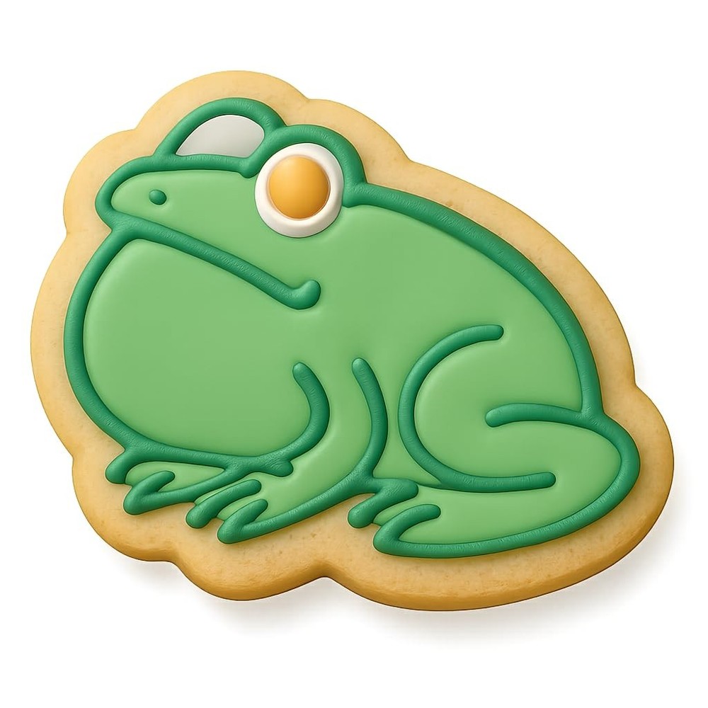 Resting Croaking Toad Cookie Cutter & Stamp - 4x3.2 Fun Kitchen Baking