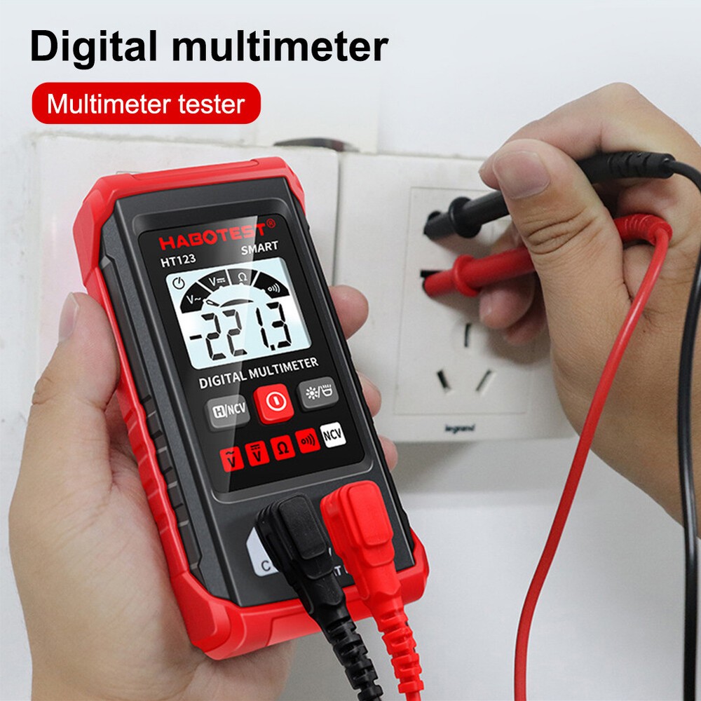 Digital Multimeter Electrical Auto-Ranging Voltmeter Non-Contact Voltage Tester