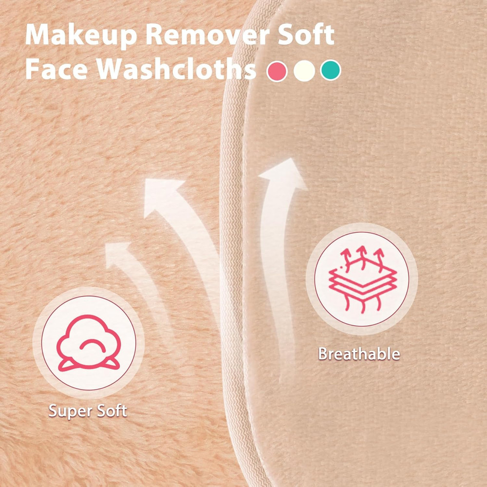 Makeup Remover Cloths 12 Pack Beige