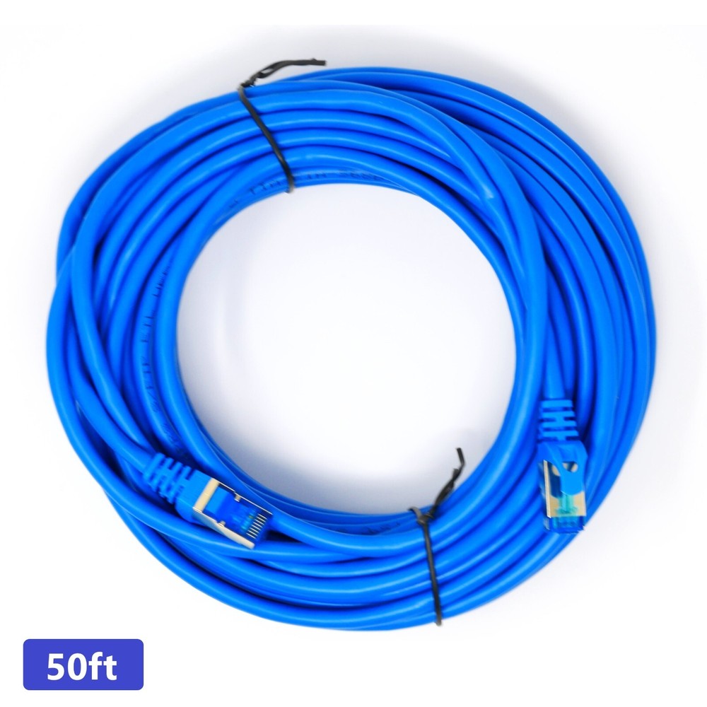 CAT 7 High-Speed Ethernet Cable - Blue, Round