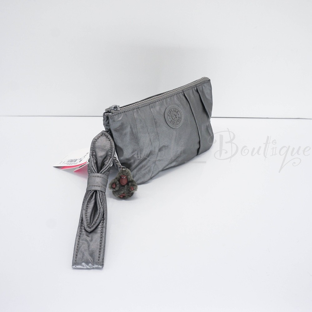 Kipling Creativity XL Pleat Extra LargePouch Polyamide KIB5P4 Moon Grey Metallic