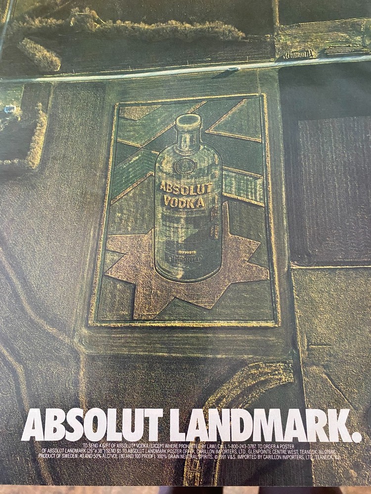 Absolut Vodka, Full Page Large Format Vintage Print Ad