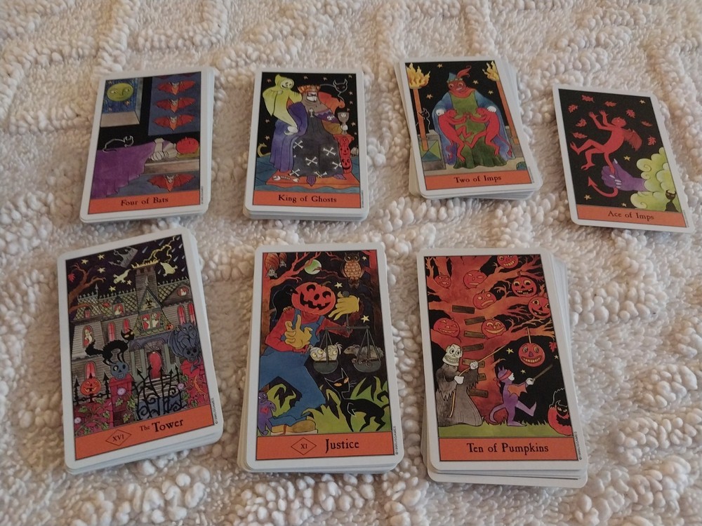 Terror filled Tarot bundle -3 spooky decks with a tarot bag.