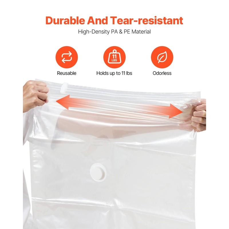 Multi-Purpose Vacuum Storage Bags Set W/ Electric Pump Efficient Space Saving US