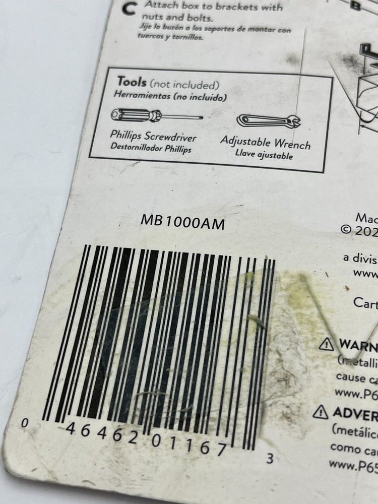 QTY 3 Architectural Mailboxes Adjustable Metal Mailbox Bracket MB1000AM