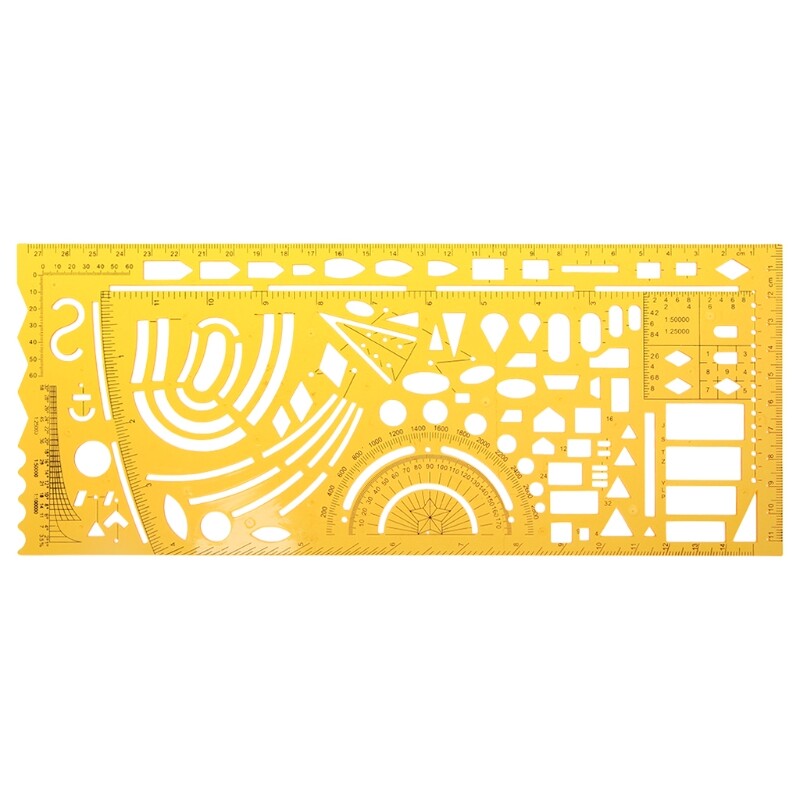 Resin Flow Chart Symbol Drafting Template Ruler Stencil Measuring Tool Student