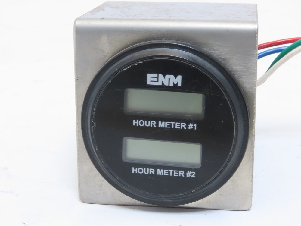 ENMCO Electronic LCD Double Hour Meter 8-28VDC