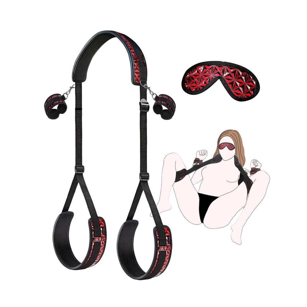 BDSM Restraints, Bondage Set, Handcuffs Restraint Kit with Blindfold, Adjusta...