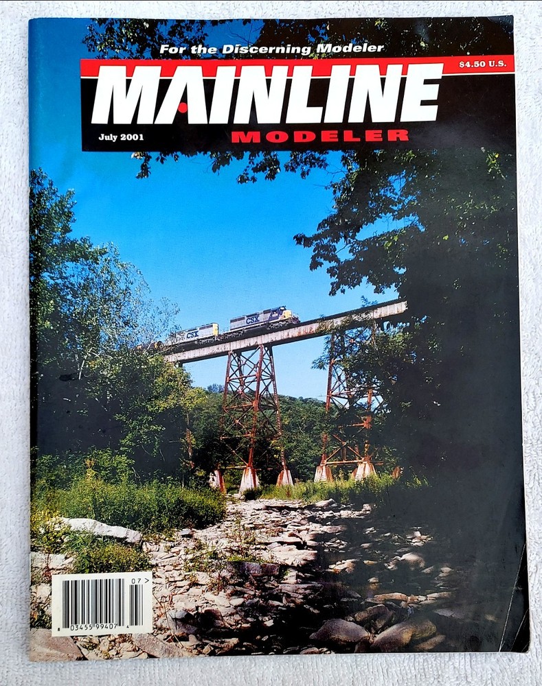 MAINLINE MODELER Magazine Trains July 2001 *MINT*