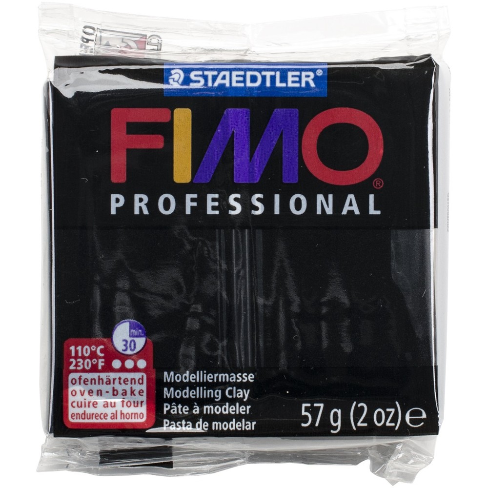 Fimo Professional Soft Polymer Clay 2oz Black