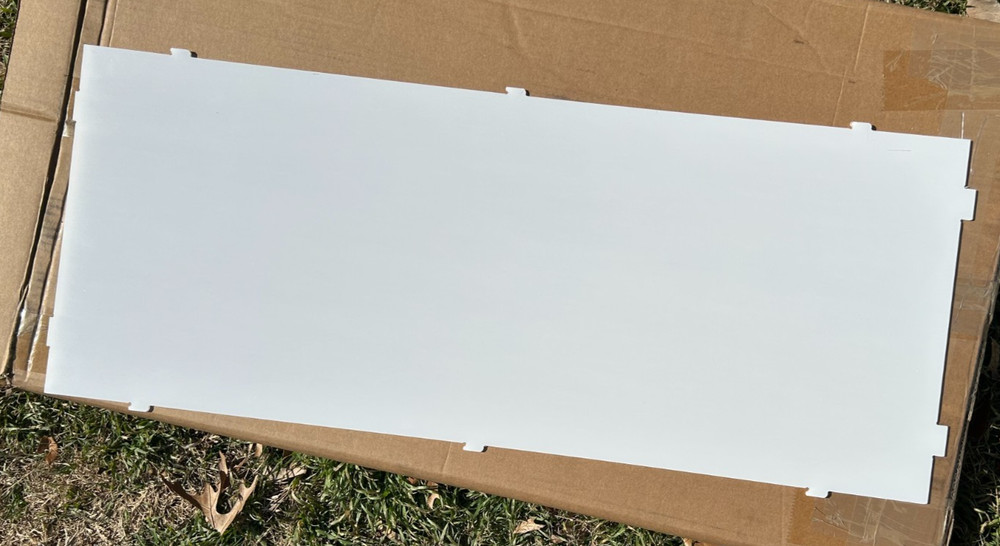 Acrylic Display Case with White Base - 29 inch tall - READ DESCRIPTION