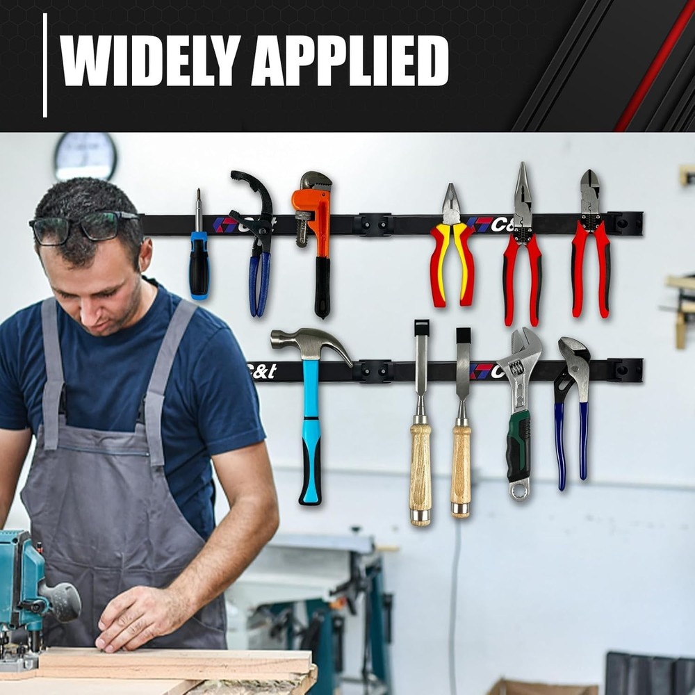 7-Piece Magnetic Tool Holder Set for Garage & Workshop Organization