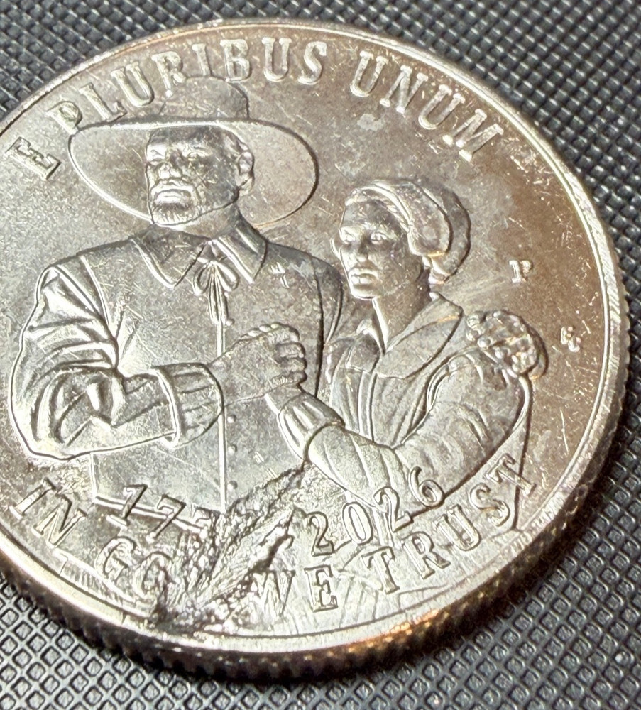 2026 P Mayflower Compact Quarter with a Struck-Through and Feeder Finger Errors