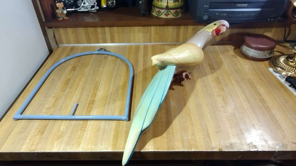 Huge Wooden Parrot/Swing,hangs!