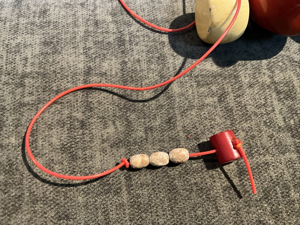 Vintage Wooden Cat Pull Toy 4”