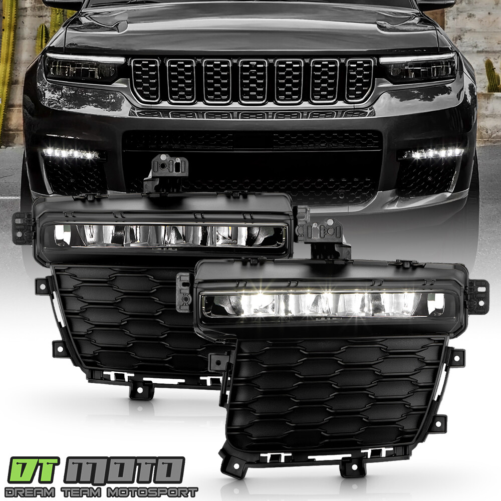 For 2022-2024 Jeep Grand Cherokee w/ Three-Row LED Fog Lights Driving Lamps Pair