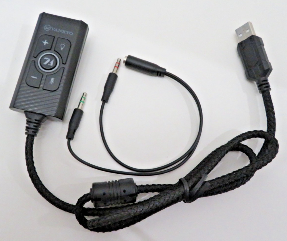 in-line USB controller for the Vankyo CM7000 Commander gaming headset & Adapter
