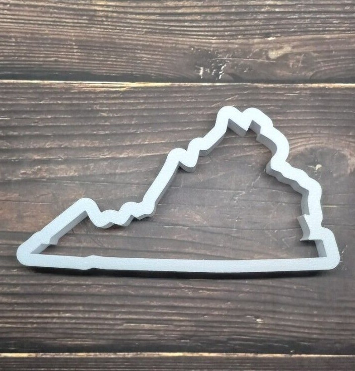 Virginia Cookie Cutter - 3D Printed Food Safe PLA Plastic