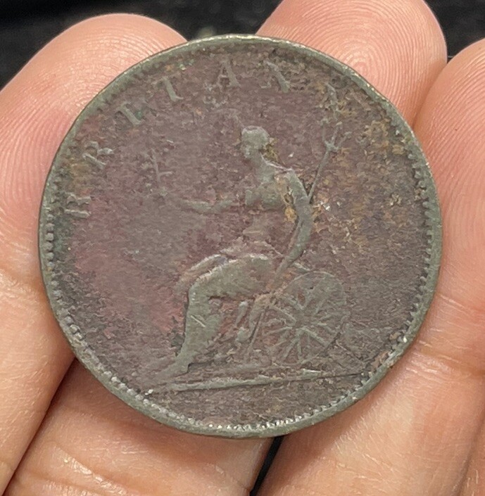 1806 Great Britain Half Penny Coin Low Grade