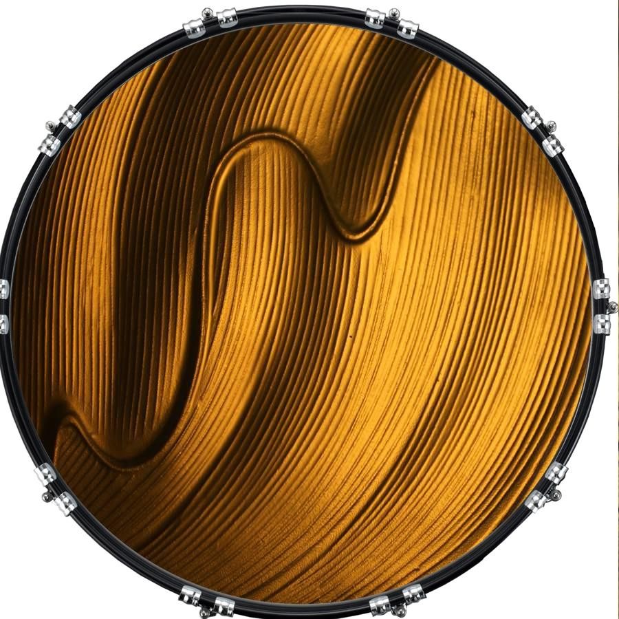 Aquarian 22" Kick Bass Drum Head Graphical Image Front Skin Pattern 4