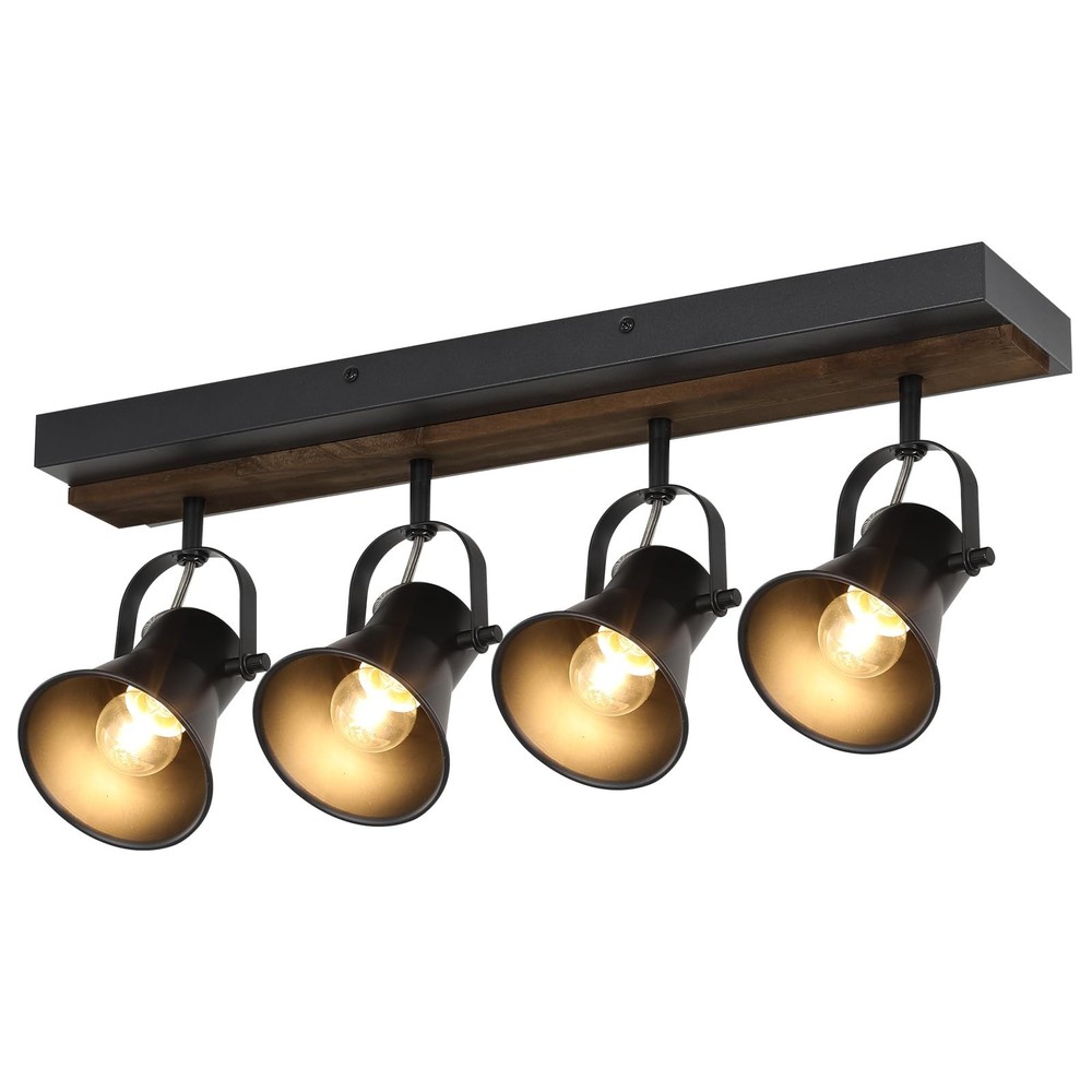 SEEBLEN 4-Light Kitchen Light Fixtures - Adjustable Ceiling/Wall Mount Spotli...