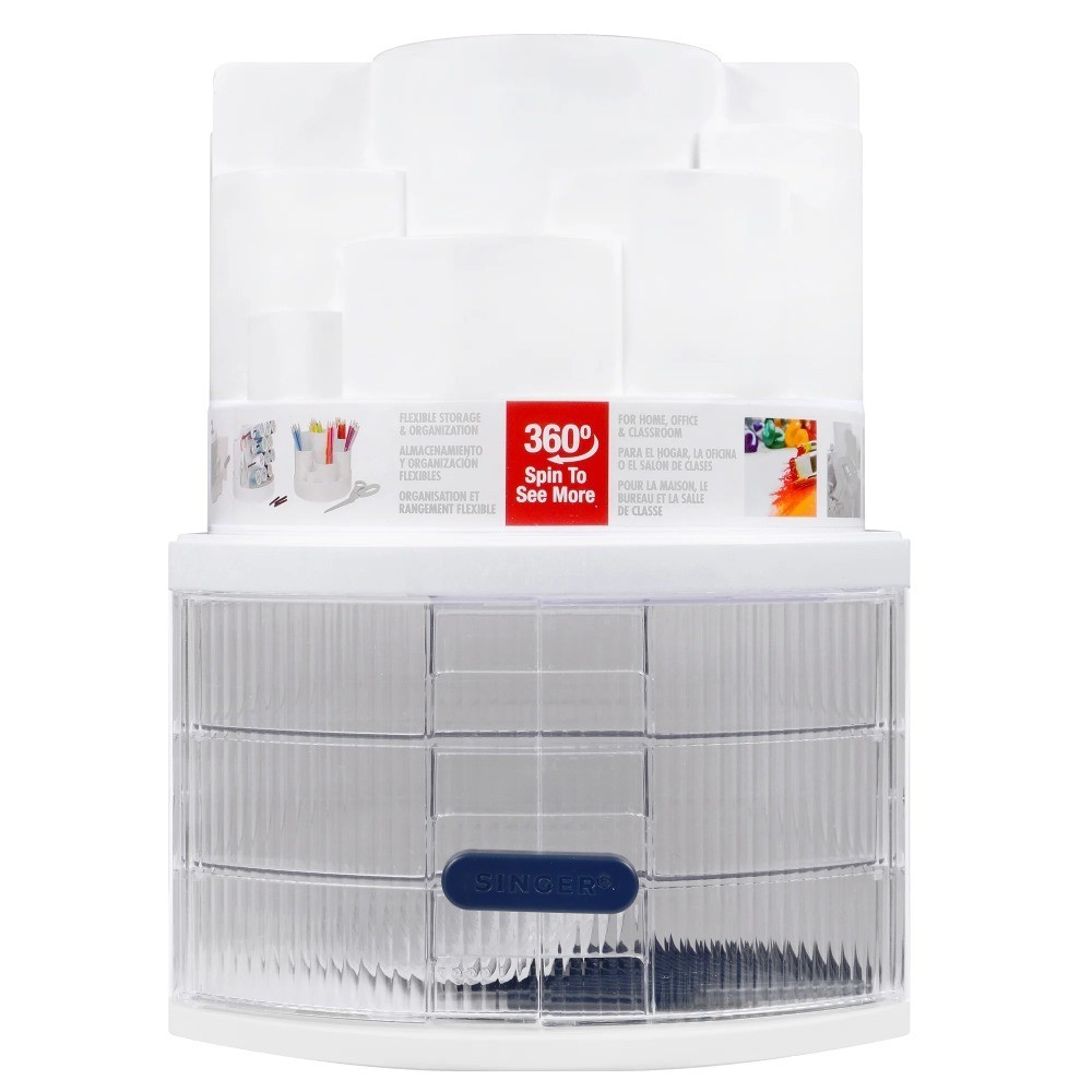 Multipurpose Sewing Storage Container and Craft Organizer with Removable Drawers